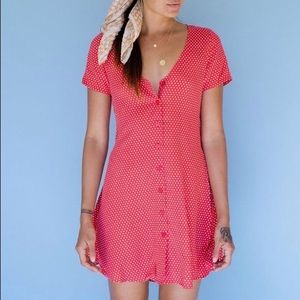 XIX Palms Red Polka Dot Errand Dress